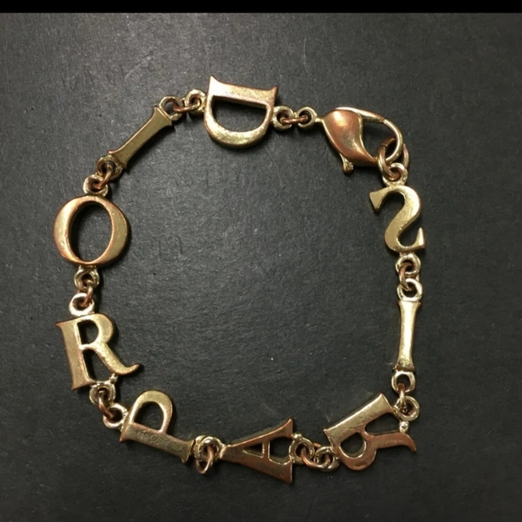 Christian Dior Logo Gold Tone Bracelet - Picture 1 of 7